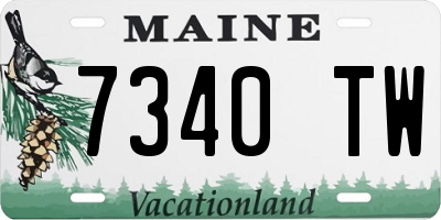 ME license plate 7340TW