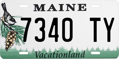 ME license plate 7340TY
