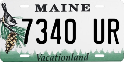 ME license plate 7340UR