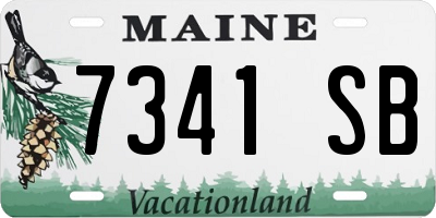 ME license plate 7341SB