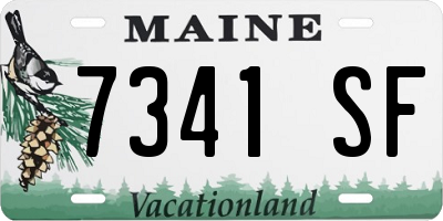 ME license plate 7341SF