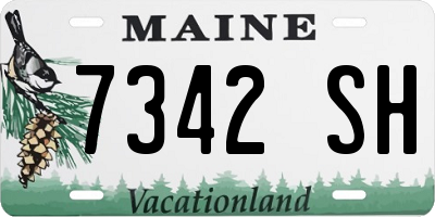 ME license plate 7342SH