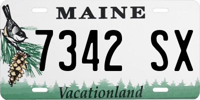 ME license plate 7342SX