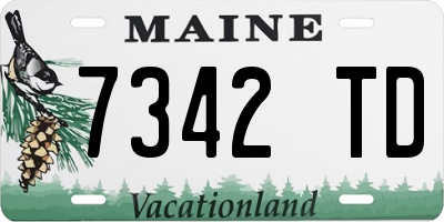 ME license plate 7342TD