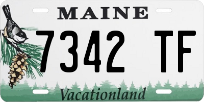 ME license plate 7342TF