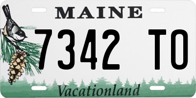 ME license plate 7342TO