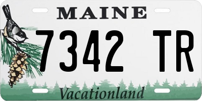 ME license plate 7342TR