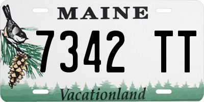 ME license plate 7342TT