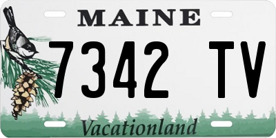 ME license plate 7342TV