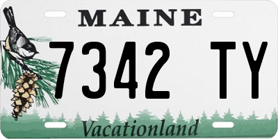 ME license plate 7342TY