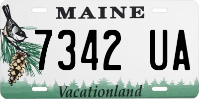 ME license plate 7342UA