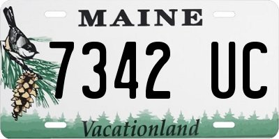 ME license plate 7342UC