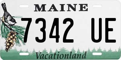 ME license plate 7342UE