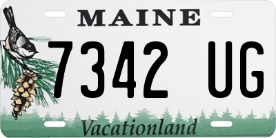 ME license plate 7342UG