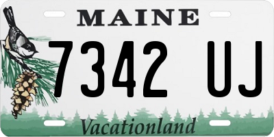 ME license plate 7342UJ