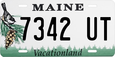 ME license plate 7342UT