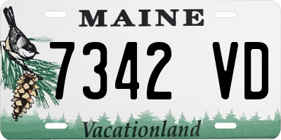 ME license plate 7342VD