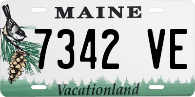 ME license plate 7342VE