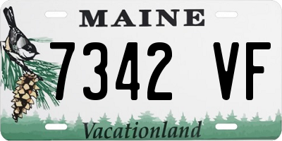 ME license plate 7342VF