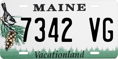 ME license plate 7342VG