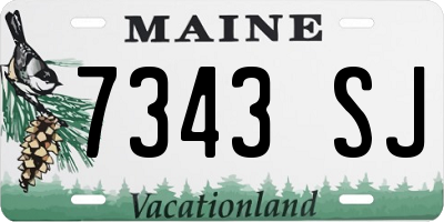ME license plate 7343SJ