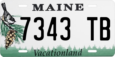 ME license plate 7343TB