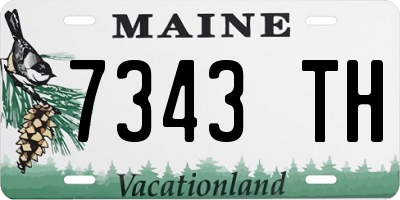 ME license plate 7343TH