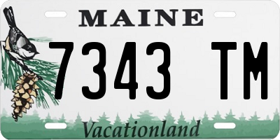 ME license plate 7343TM