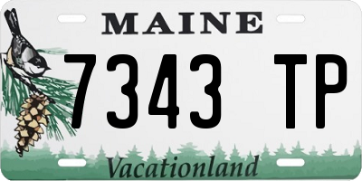 ME license plate 7343TP
