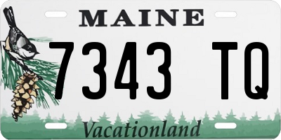 ME license plate 7343TQ