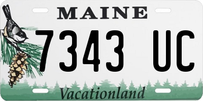 ME license plate 7343UC