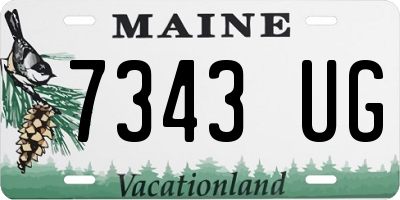 ME license plate 7343UG