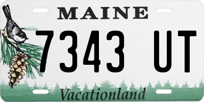 ME license plate 7343UT