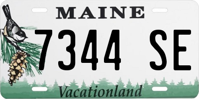 ME license plate 7344SE