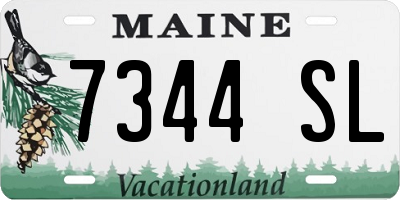 ME license plate 7344SL
