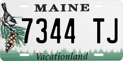 ME license plate 7344TJ