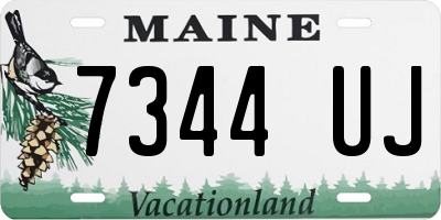 ME license plate 7344UJ