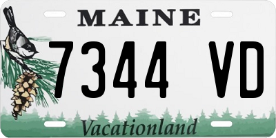 ME license plate 7344VD