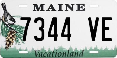ME license plate 7344VE