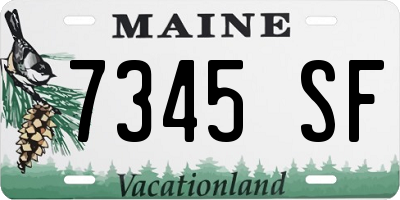 ME license plate 7345SF