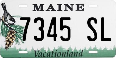 ME license plate 7345SL