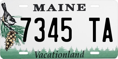 ME license plate 7345TA