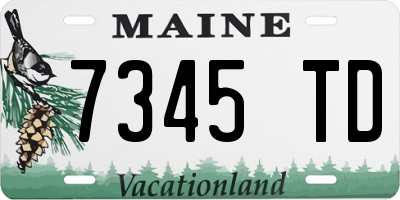 ME license plate 7345TD