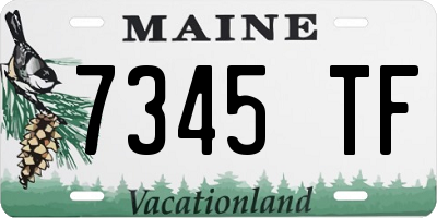 ME license plate 7345TF