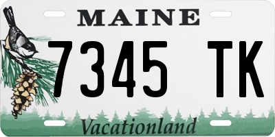 ME license plate 7345TK