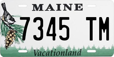 ME license plate 7345TM