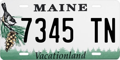 ME license plate 7345TN