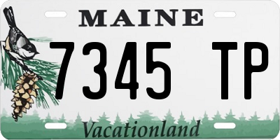 ME license plate 7345TP