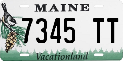 ME license plate 7345TT
