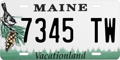 ME license plate 7345TW